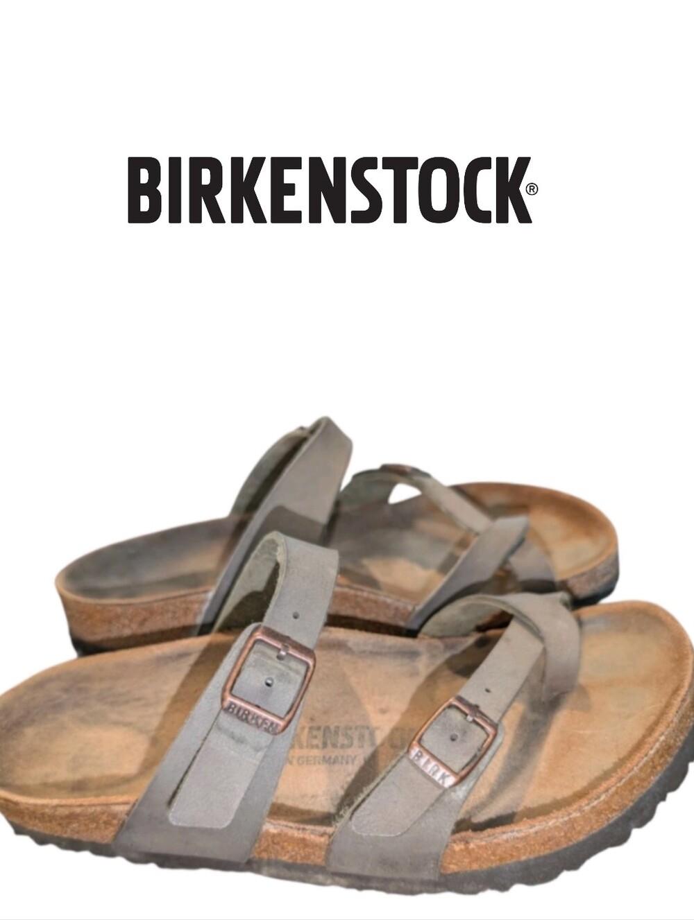 Birkenstock Mayari 38 Taupe Mocha Leather Sandals Women’s EU 38 US 7 7.5 Med/Wid